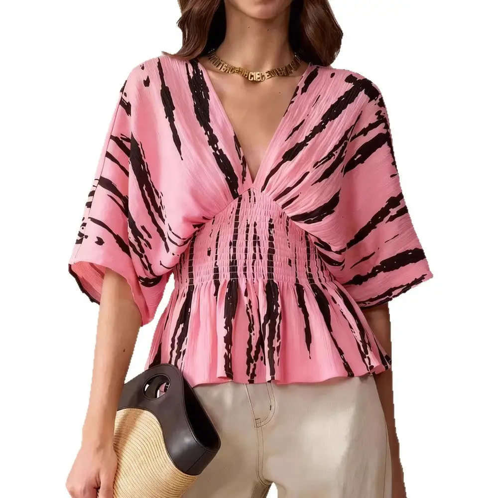 Easygoing Relaxed V-Neck Blouse
