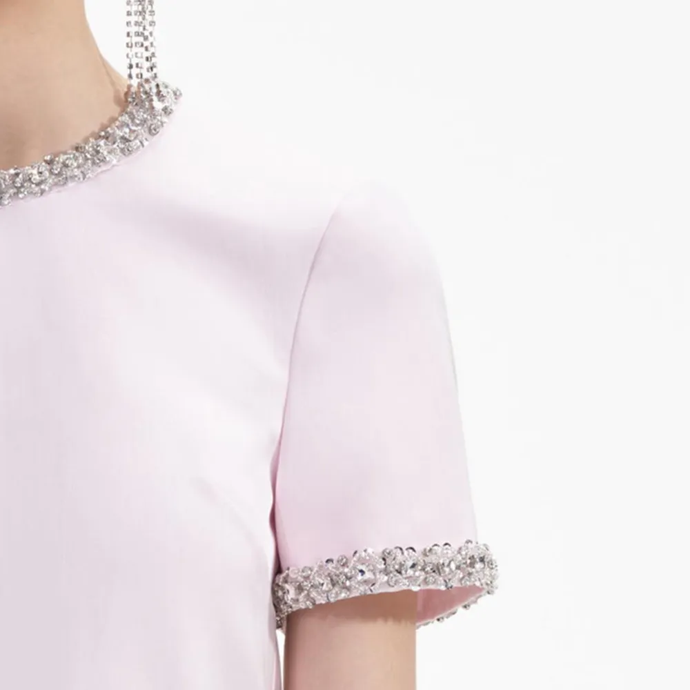 Pink Satin Embellished Top