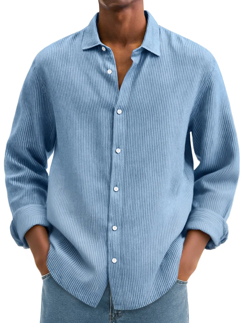 Clean Cut Corduroy Long Sleeve Shirt