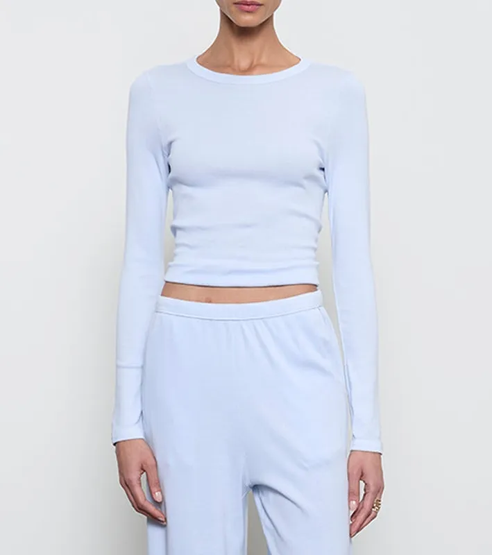 Cotton New Classic L/S Tee Pale Blue