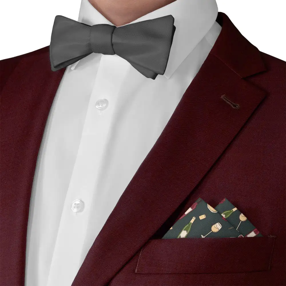 Refined Sleek Novelty Food And Drink Motif Pocket Square