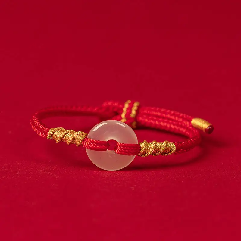 Chalcedony Buckle Connection Rope Knot Bracelet