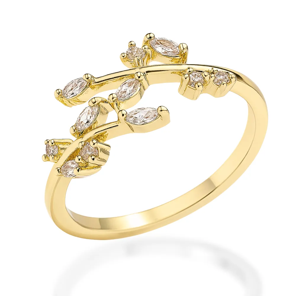 Vine Curved Adjustable Ring