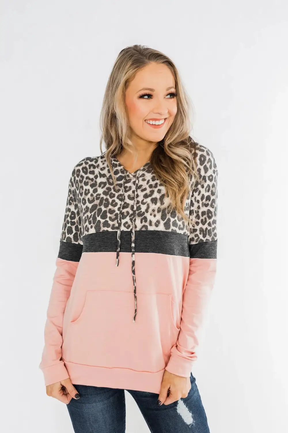 Into Jungle Color Block Hoodie