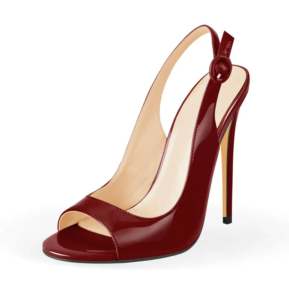 Open Toe Thin High Heel Slingback Sandals