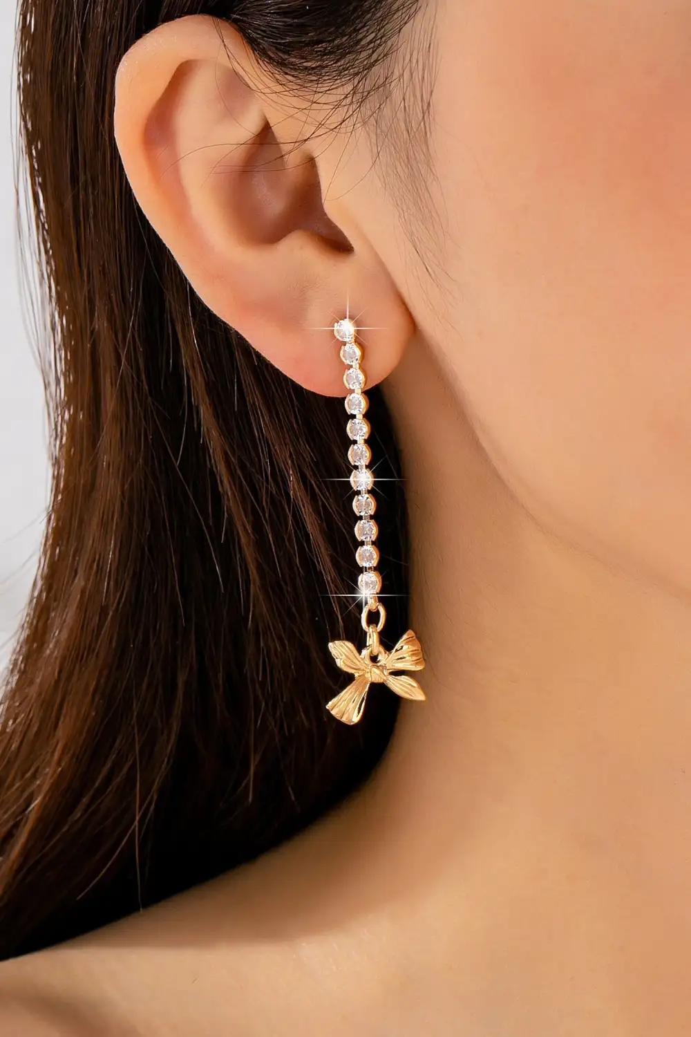 Crystal Pav Linear Drop arrings