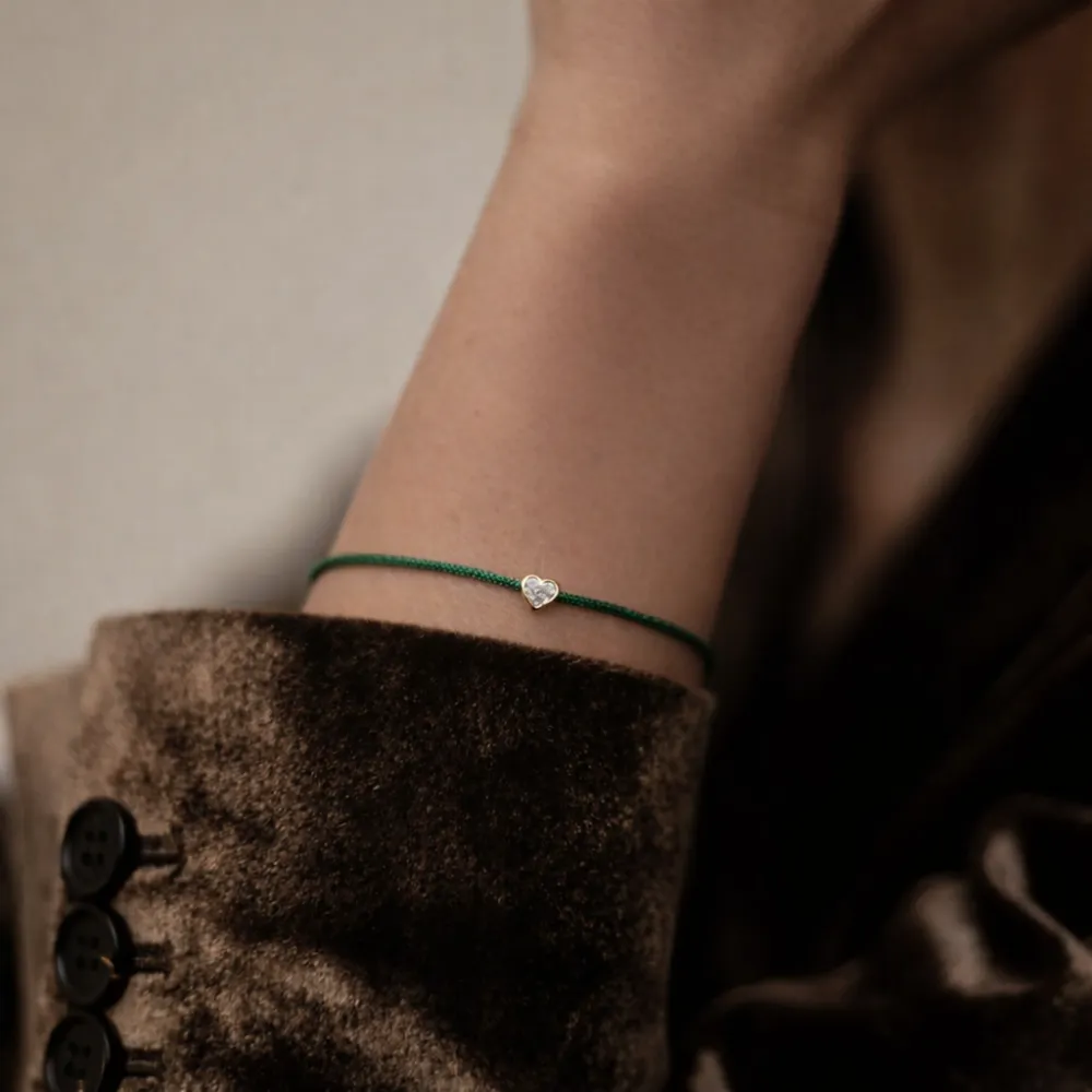 Diamond Solitaire Heart Bracelet