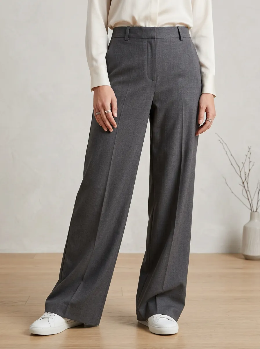 Tailored Relaxed Women's Wide-Leg Trousers