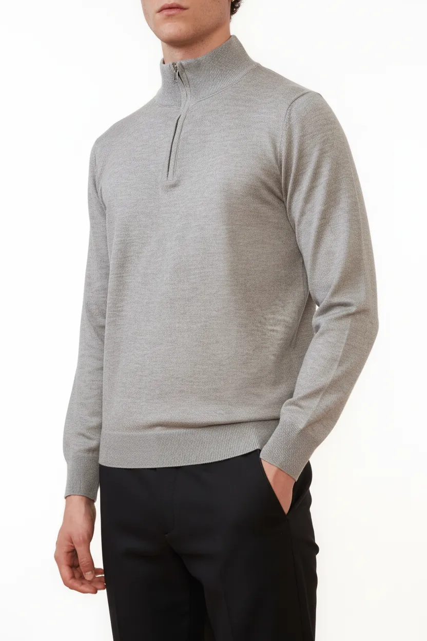 Refined Viscose Refined Half Zip Sweater
