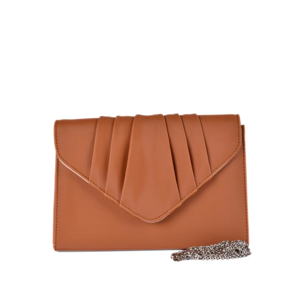 Refined Leather Compact Clutch Bag
