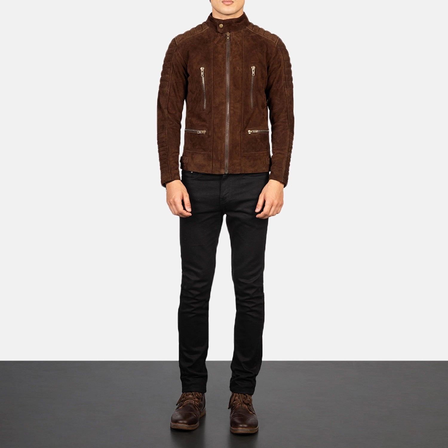 Men's Modern Biker Suede Jacket