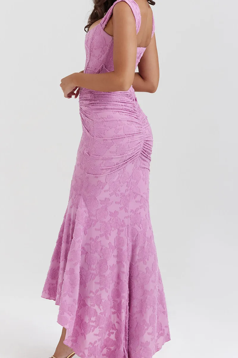 Lace Ruched Bodycon Dress