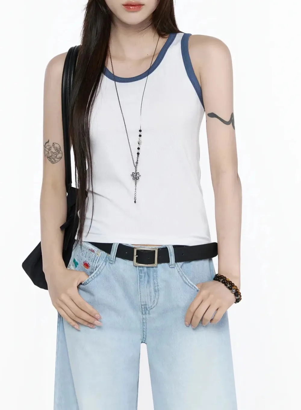 Contrast Trim Tank Top