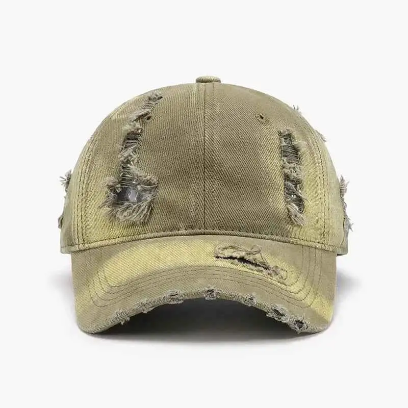 Distressed Adjustable Cotton Hat