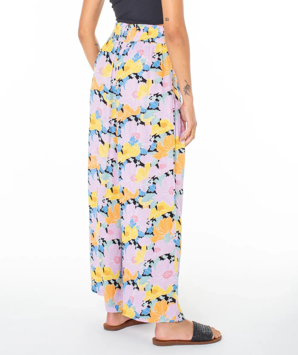 Retro Floral Women's Wide-Leg Pants