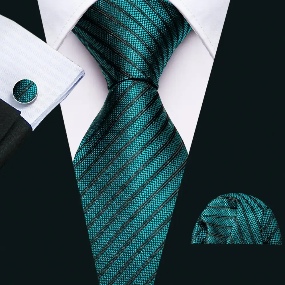 Elegant Striped Necktie Set