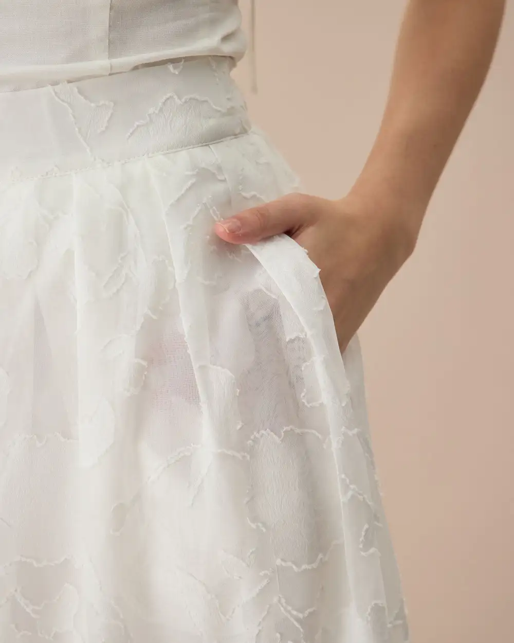 Floral High Rise Midi Skirt