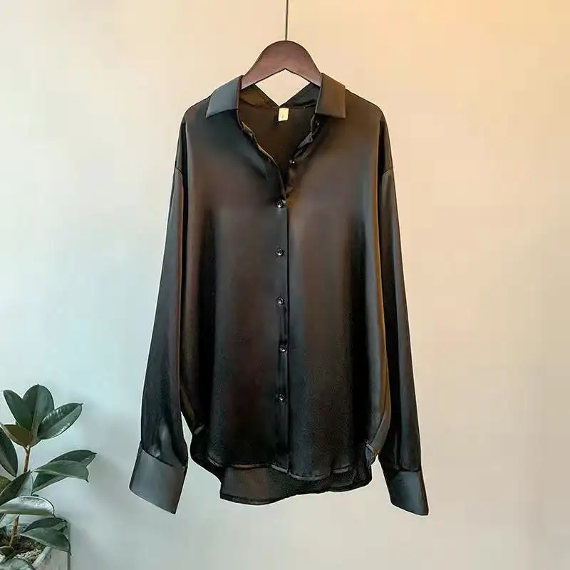 Textural Button Up Button Front Blouse