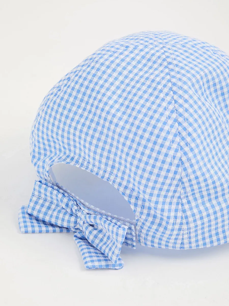 Blue Gingham Cap
