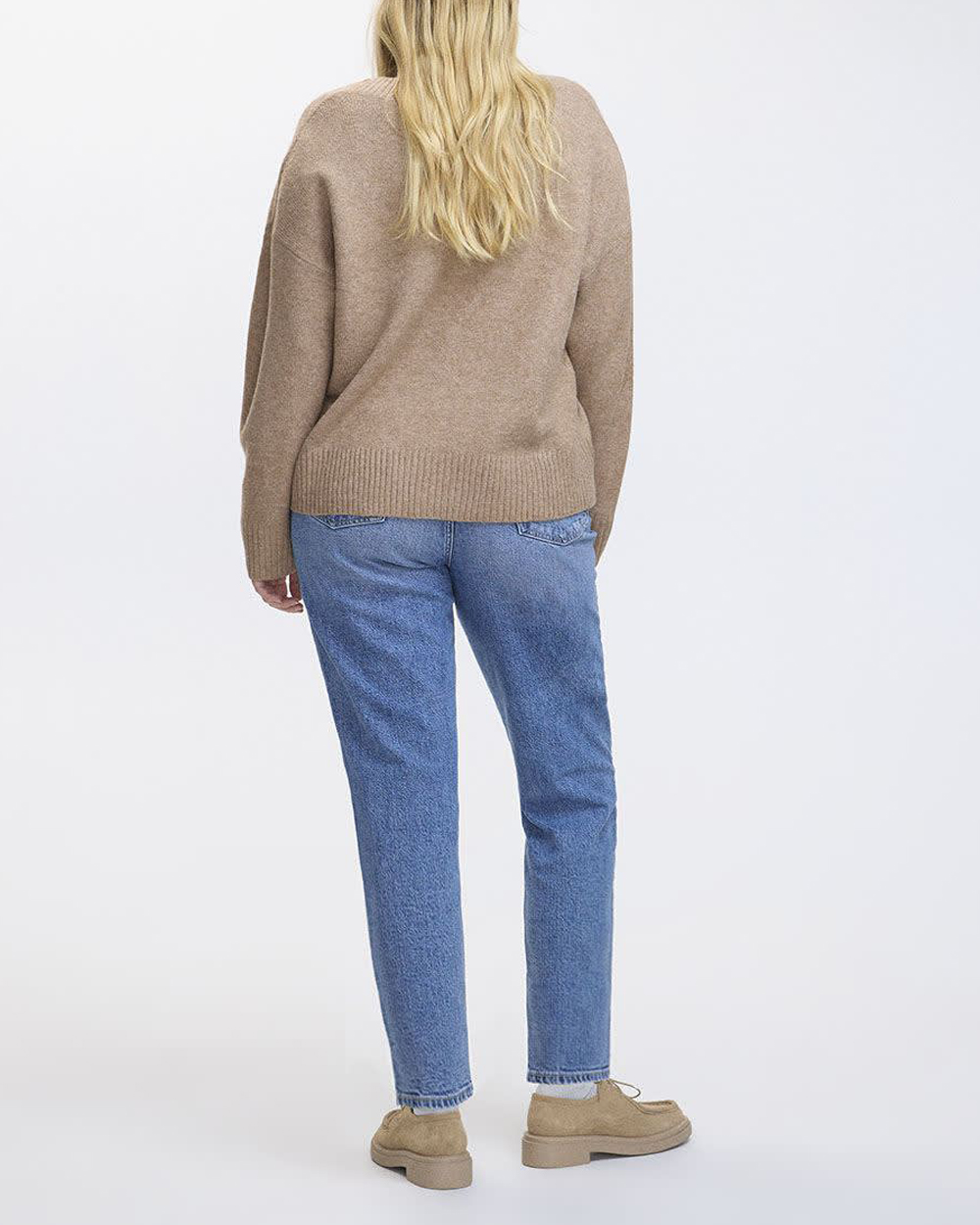 PlushSoft Long-Sleeve V-Neck Sweater