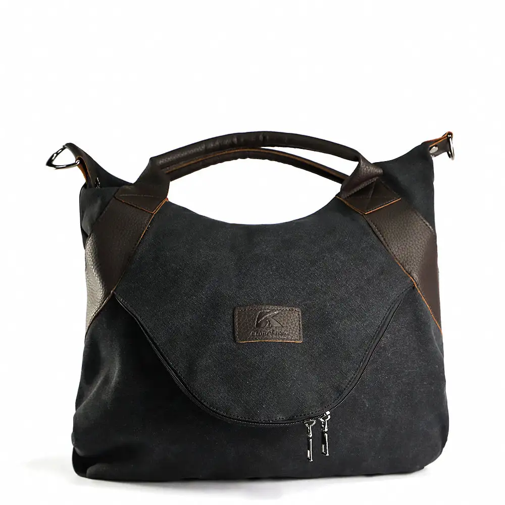 High-End Canvas Commuter Handbag Medium Large Capacity