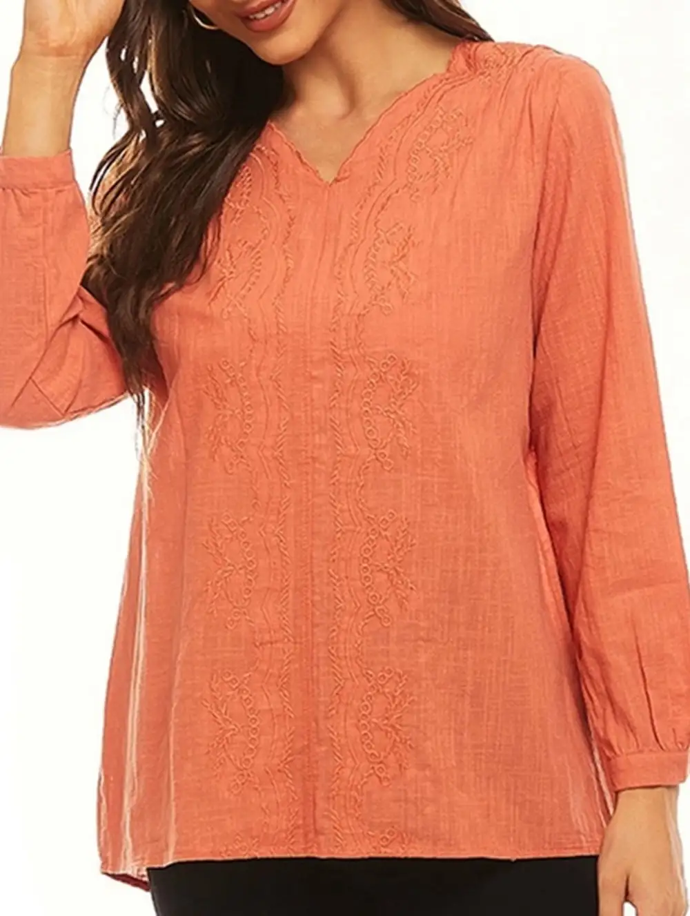 Simple V Neck Blouse