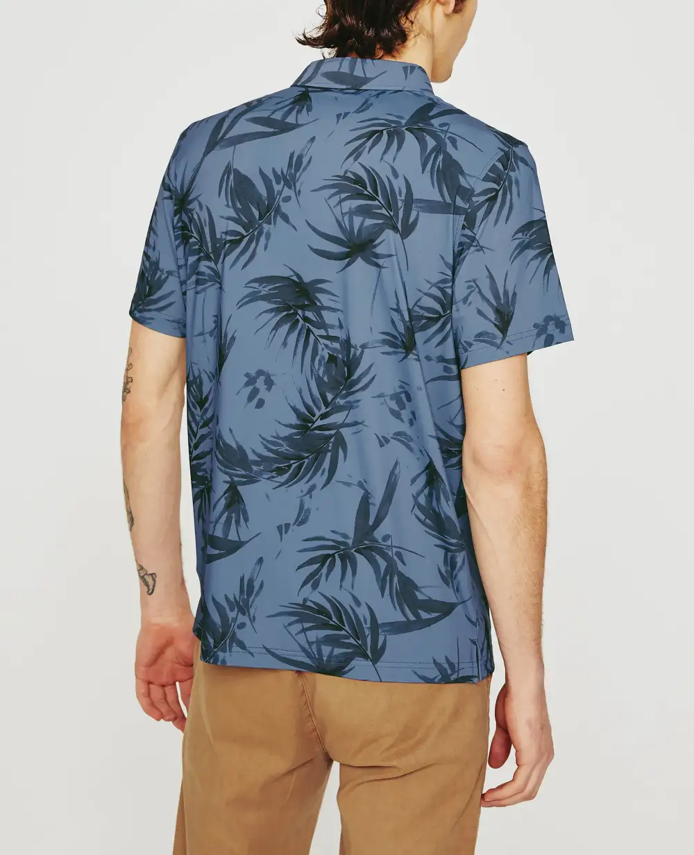 Men's Short Sleeve Button Placket Polo Shirt