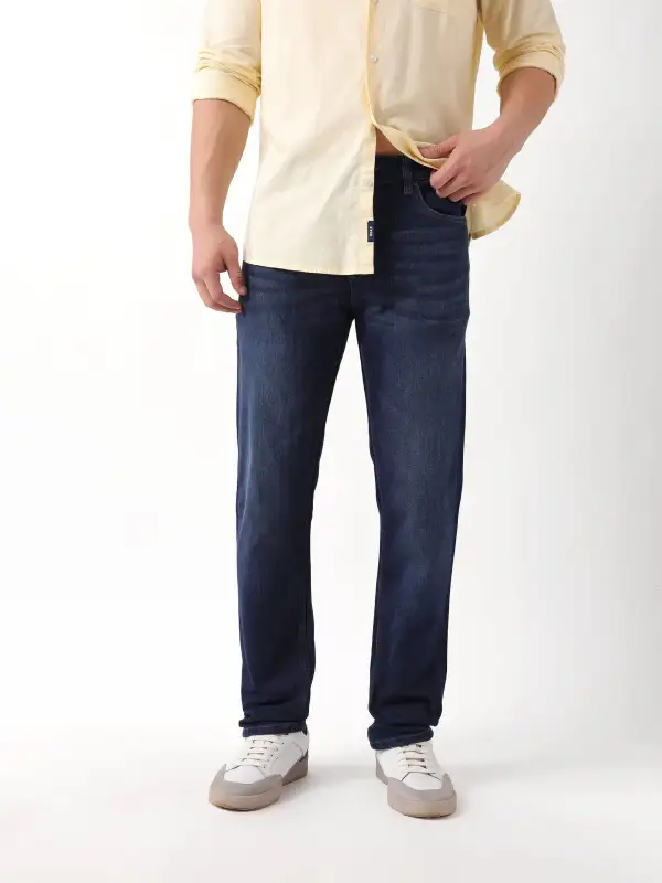 Streamlined Stretch Pocket Cotton Jeans