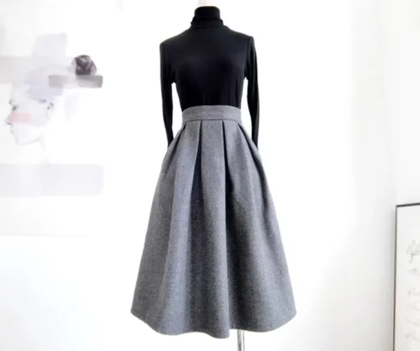 Everyday Casual Wool Skirt