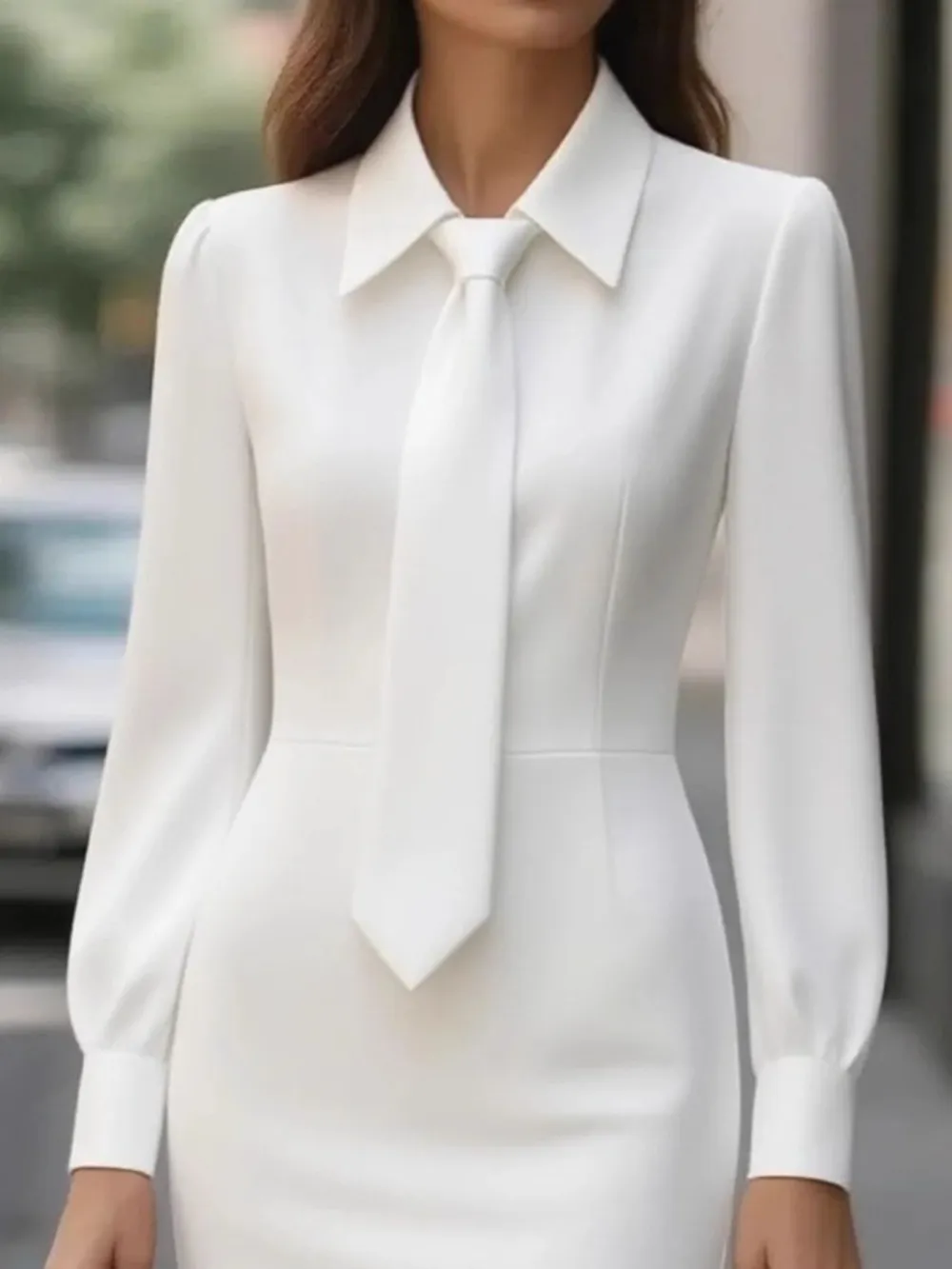 Drape Long Sleeve Dress