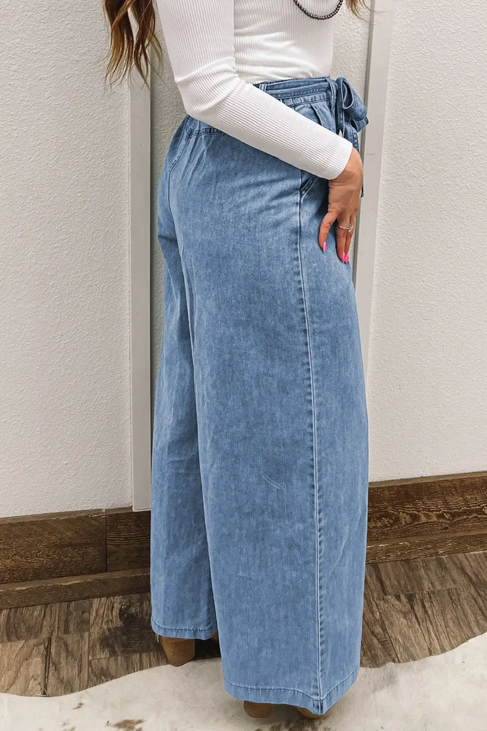 Wide Leg Casual Jeans