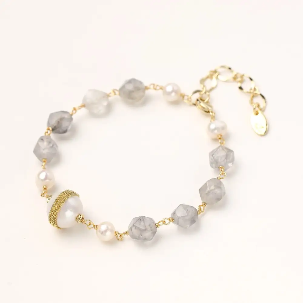 Baroque Pearl Crystal Bracelet