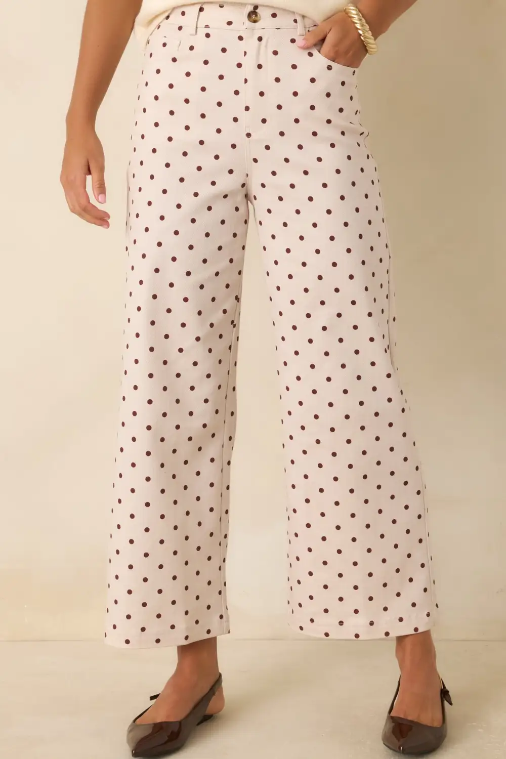 Polka Dot Cotton Pants