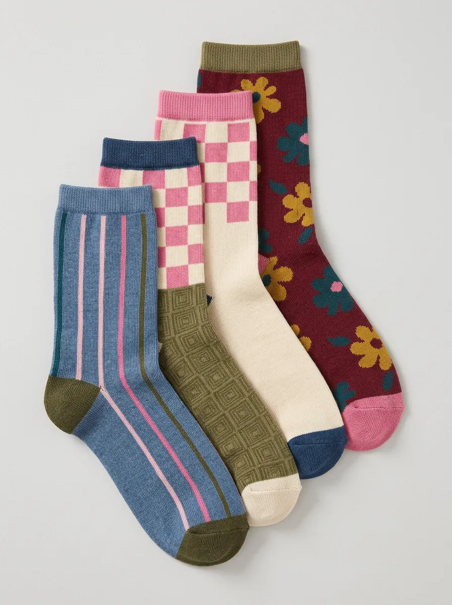 Women's Four Pair Casual Socks