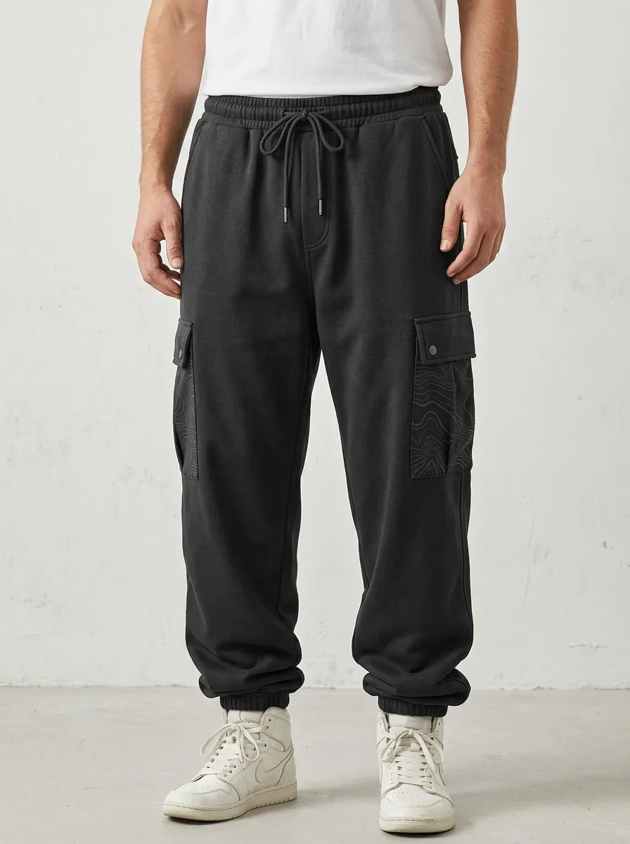 Cargo Sweatpants Topographic Men's Cargo Joggers