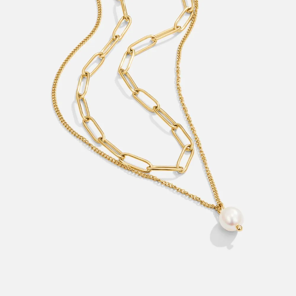 Minimal Pearl Adjustable Necklace