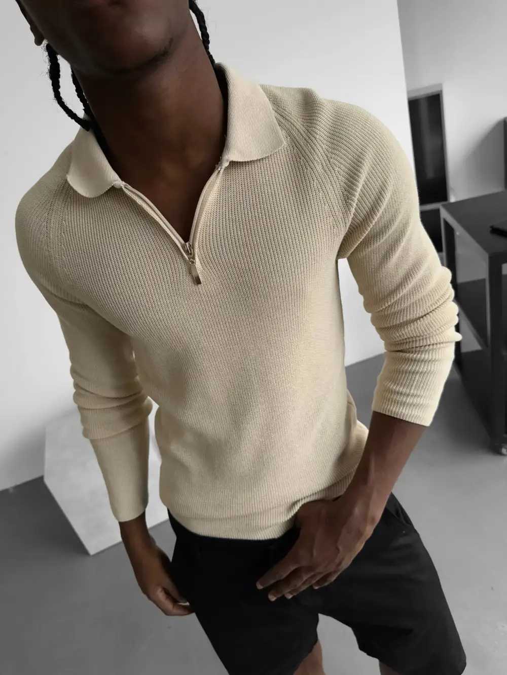 Easygoing Tailored Knit Sweatershirt