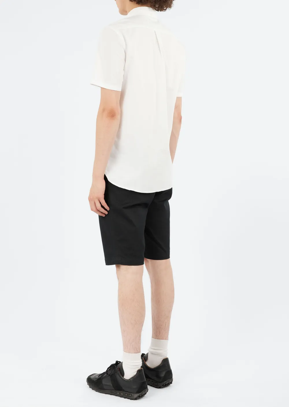 Men's Cotton Button Down Collar Box Pleat Shirt