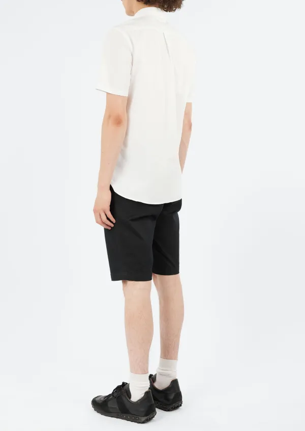 Men's Cotton Button Down Collar Box Pleat Shirt