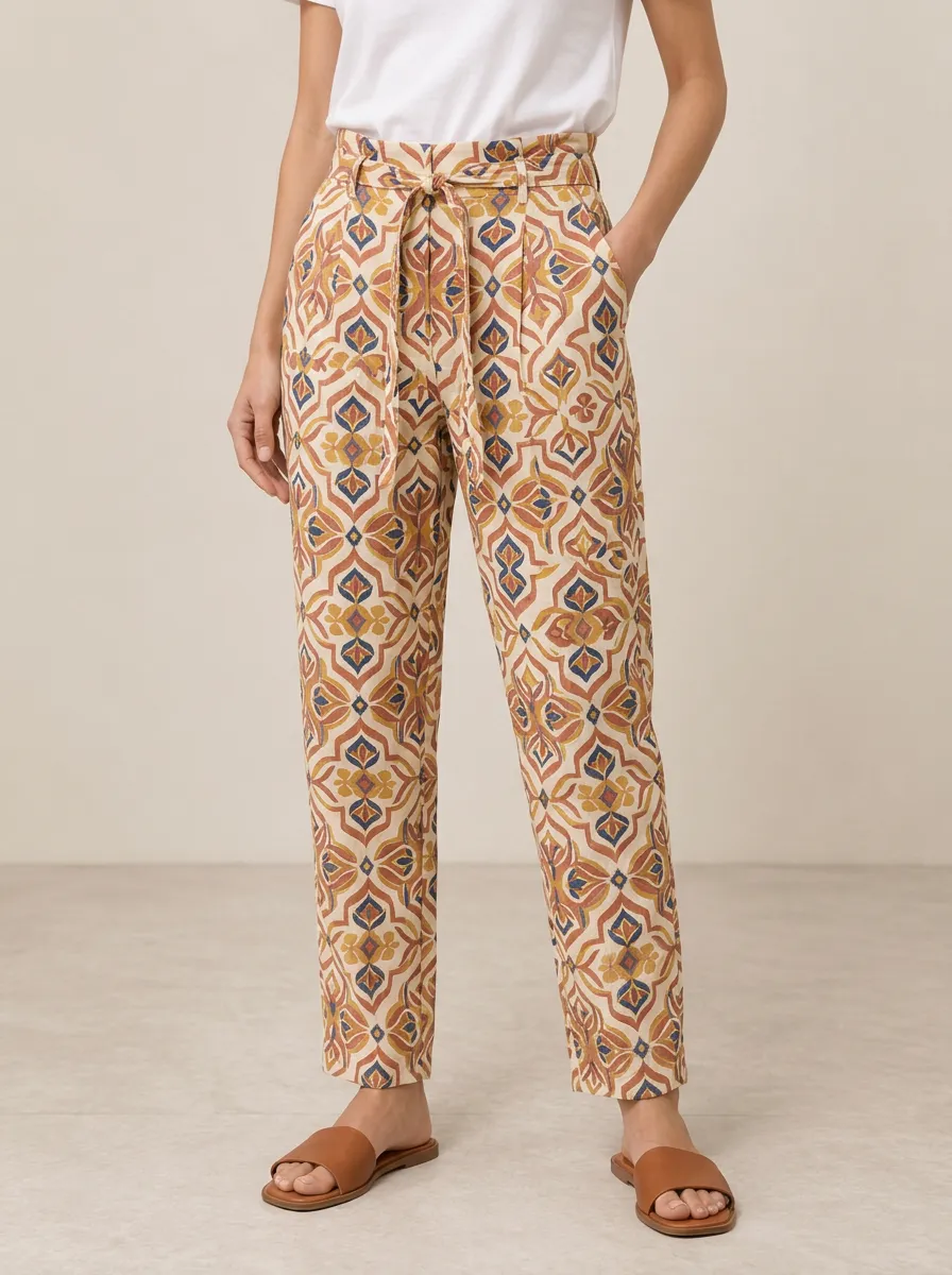 Women's Vacation Ready Geometric Printed Pants