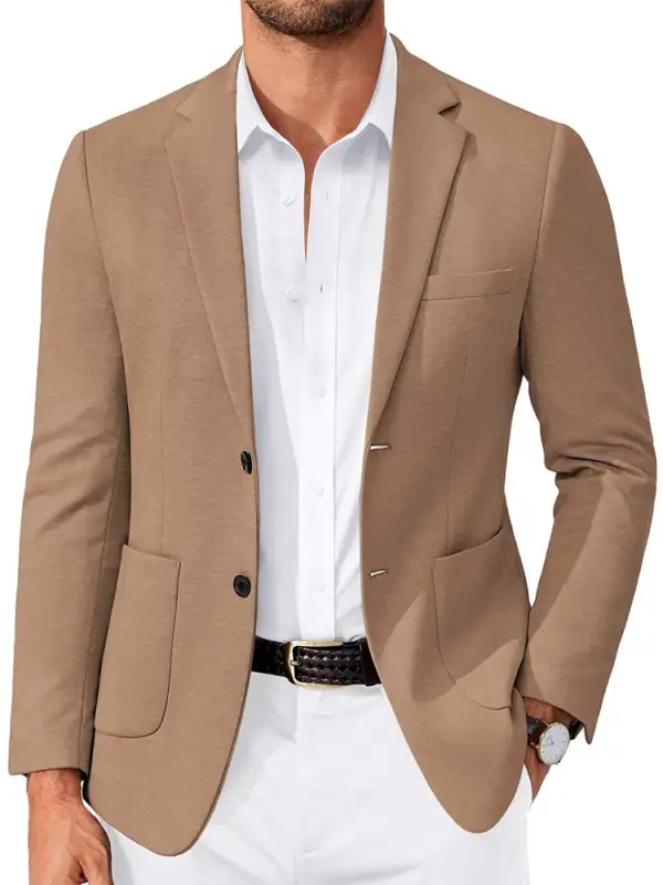 Soft Touch Business Casual Two Buttons Suit Jacket Blazer Coat