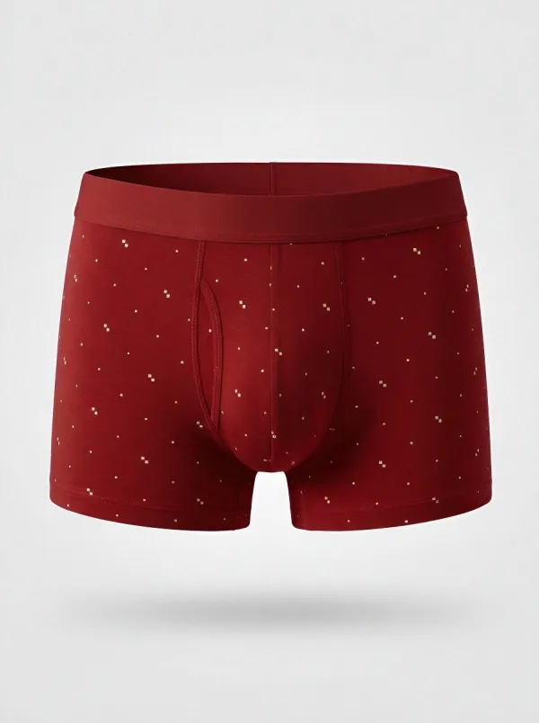 Men's Green Geometric Dot Printed Boxer Briefs