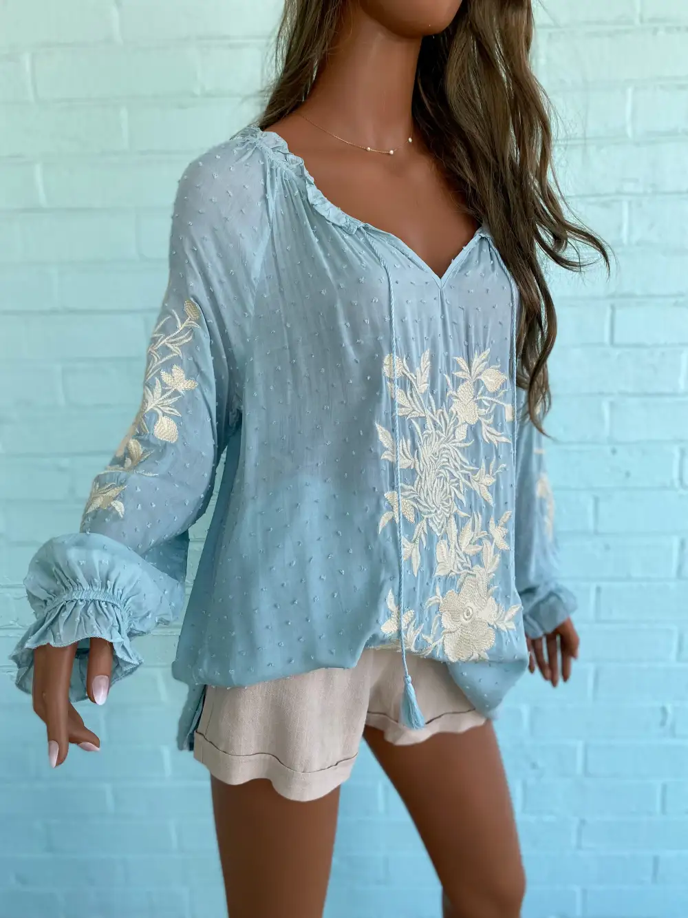 Relaxed Gauze Button Tunic