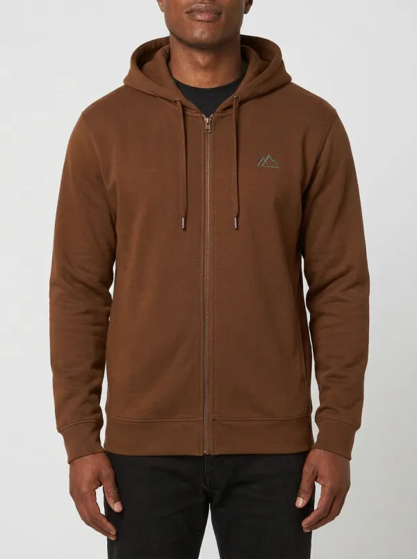 Men's Mountain Hiking Lover Graphic Full-Zip Hoodie