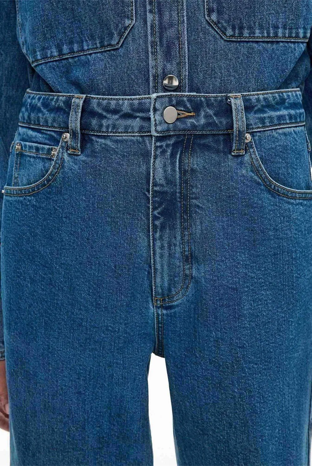 Retro Denim Long Pants