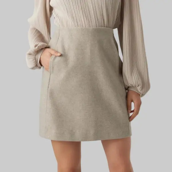 Elastic Waist Pocket Mini Skirt