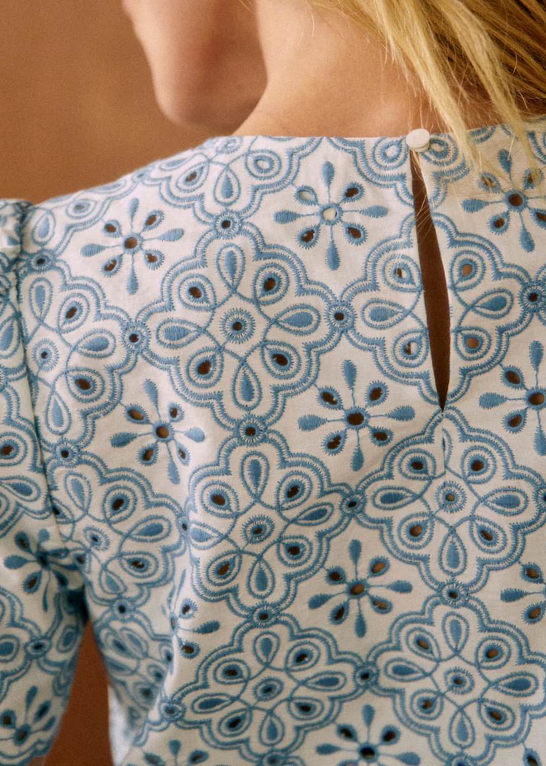 Short Sleeve Embroidered Blouse