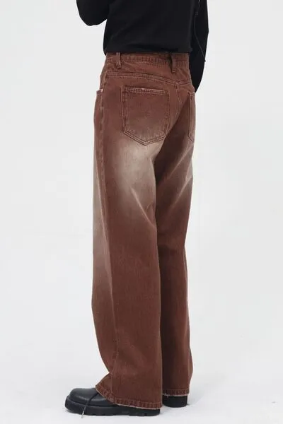 Everyday Wide Leg Pocketed Denim Jeans