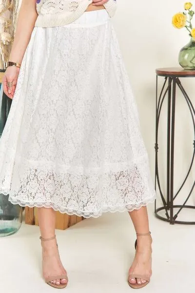 Lace Midi Skirt