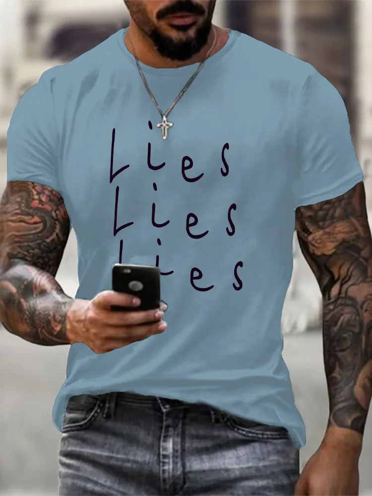 Crew Neck Morgan Wallen Lies Lies Lies T-Shirt